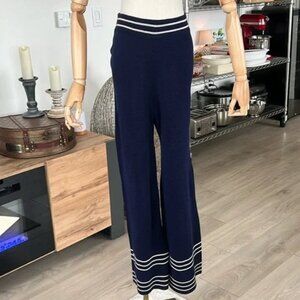 Boutique Nautical Highwaisted Cropped Sailor Pants SzM